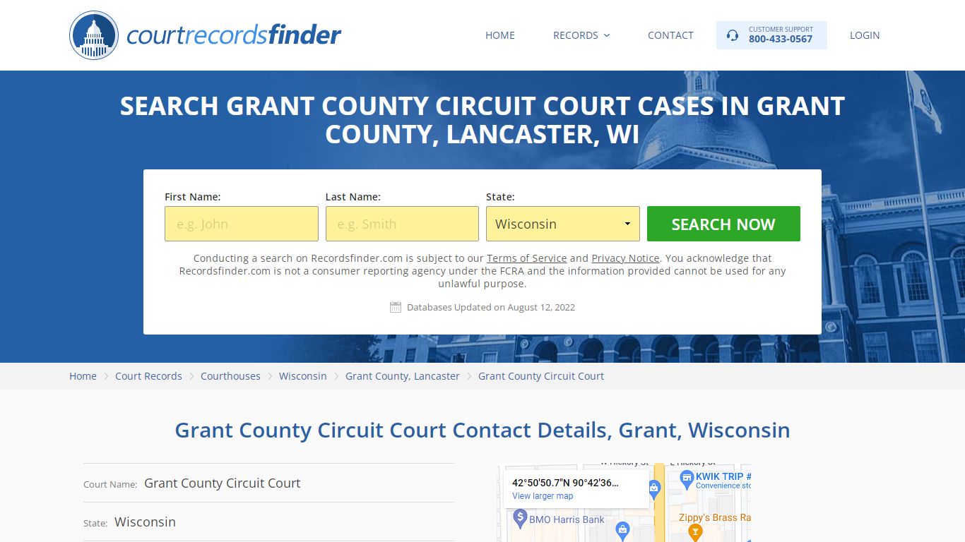 Grant County Circuit Court Case Search - Grant County, WI ...